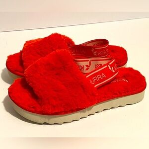 Koolaburra by UGG FUZZ'N II Women's Faux Fur Slipper Sandals